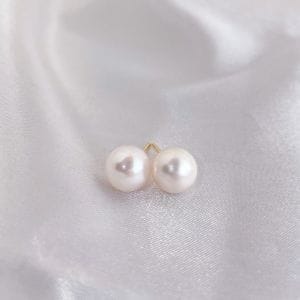 AAA 9-9.5mm White Japanese Akoya Pearl Stud Earrings