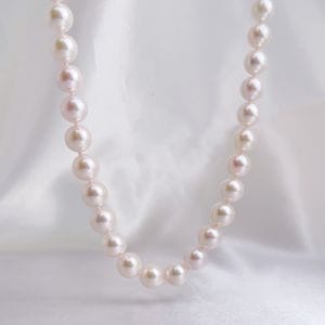 AAA 8-8.5mm White Japanese Akoya Pearl Necklace