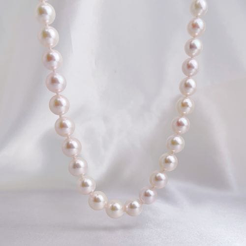 AAA 8-8.5mm White Japanese Akoya Pearl Necklace
